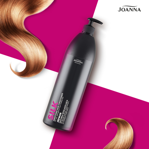 Joanna Professional Silk Conditioner разглаживает волосы.