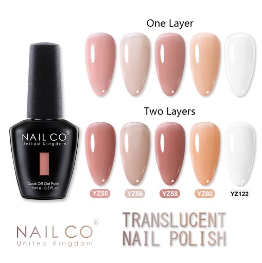 NAILCO 15 мл прозрачный нюдовый цветной желейный гель-лак для ногтей розовый красный Na