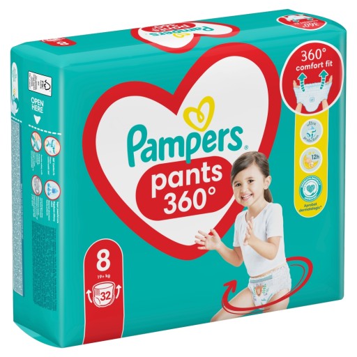 Подгузники Pampers Pants, размер 8, 32 шт., 19 кг+