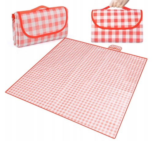 Коврик для пикника BLANKET водонепроницаемый 200x200см с утеплителем BEACH с ручкой
