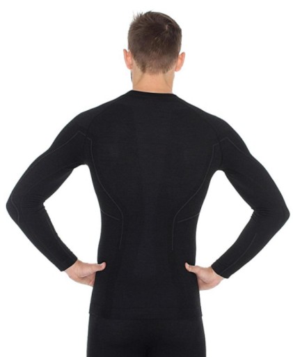 BRUBECK KOSZULKA BLUZA TERMOAKTYWNA MĘSKA WEŁNA MERINO CIEPŁA TREKKING L