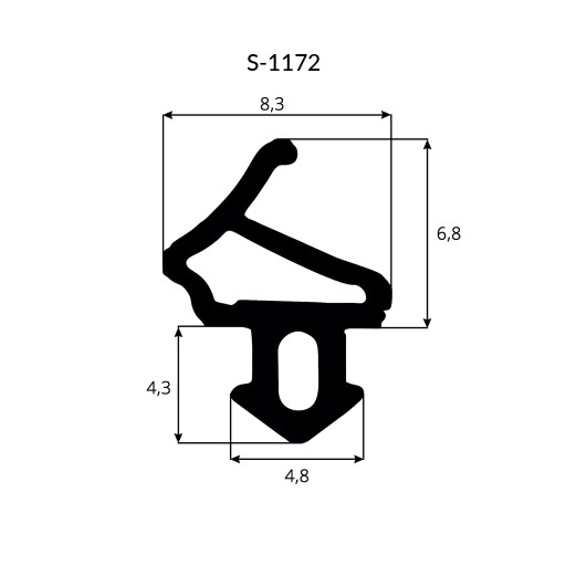 ALUPLAST S-1172 и S-1560 Уплотнитель для окон - 10м