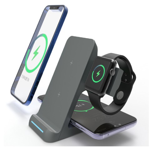 ИНДУКТИВНОЕ ЗАРЯДНОЕ УСТРОЙСТВО Qi ДЛЯ IPHONE X 11 12 13 14 15 ДЛЯ AIRPODS СМОТРИ БЫСТРО