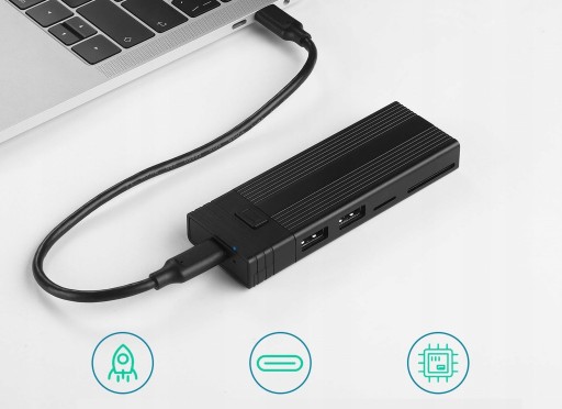 Корпус M2 SSD Внешний твердотельный накопитель SATA NVME с двойным протоколом USB3.2
