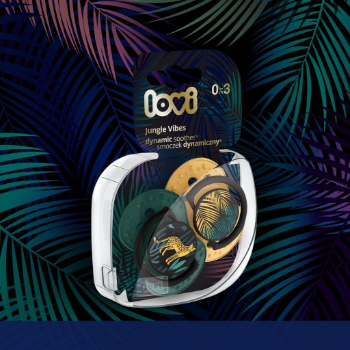 LOVI Smoczek dynamiczny JUNGLE VIBES Girl 3-6m