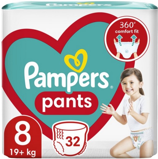 PAMPERS БРЮКИ 8 ПОДГУЗНИКОВ БРЮКИ 32 ШТ ПОДГУЗНИКИ 19+ КГ