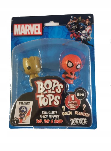 Коллекционные колпачки для ручек Marvel TooPER, 3 шт.