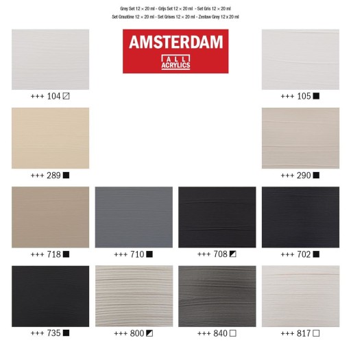 Набор акриловых красок Talens Amsterdam 12 х 20 мл