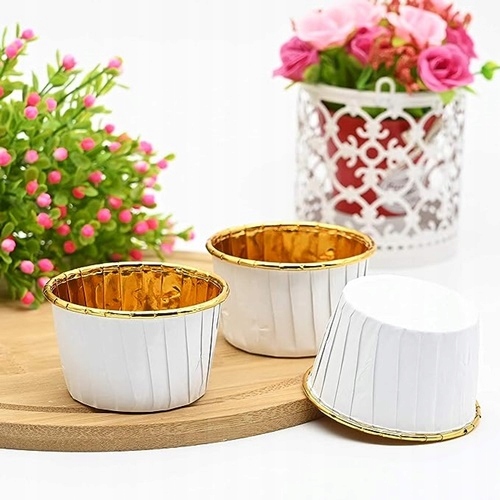 Формочки для маффинов, формочки для маффинов, белые, 100 шт.