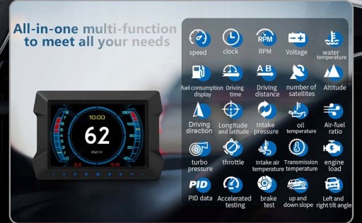 OBD2 Спидометр MPH Универсальный автомобильный HUD-дисплей