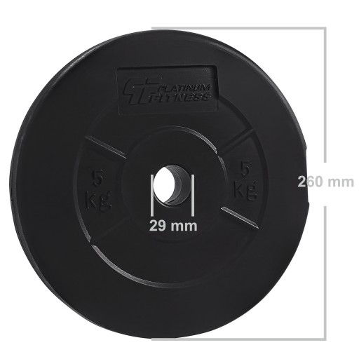 НАБОР ВЕСОВ PLATINUM FITNESS 120 КГ БИТУМ ВЕС 29 ММ