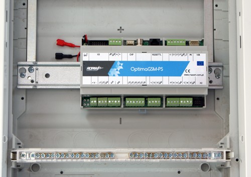 OptimaGSM-PS-D9M ПЛАТА УПРАВЛЕНИЯ СИГНАЛИЗАЦИЯМИ 8-40 ЛИНИИ ПИТАНИЕ GSM DIN ROPAM