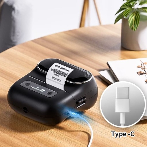 Термопринтер этикеток Phomemo M220 с Bluetooth Android IOS длиной до 80 мм