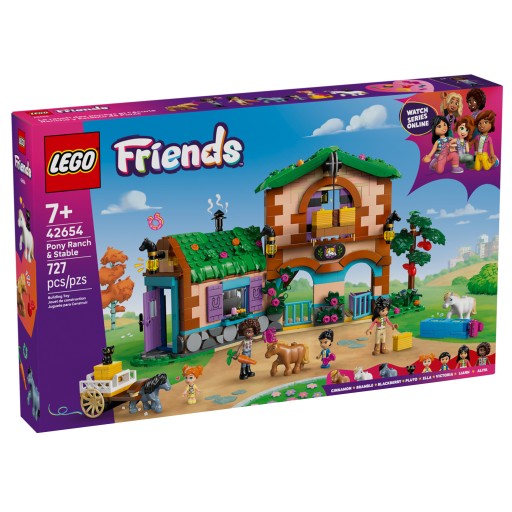 LEGO Friends 42654 Ranczo kucyków i stajnia Aliya Liann Victoria Ella