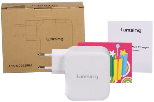 Szybka ładowarka Lumsing 4-portowa USB biała
