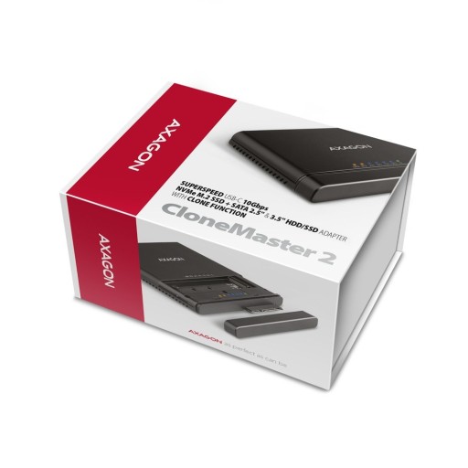 Адаптер ADSA-CC USB-C 10 Гбит/с NVMe M.2 2,5/3,5 SSD и HDD Clone Master 2