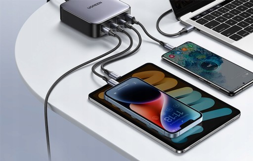 Сетевое зарядное устройство UGREEN CD328 Nexode GaN 3xUSB-C