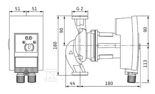 Циркуляционный насос Wilo-Yonos MAXO 30/0,5-7 PN10