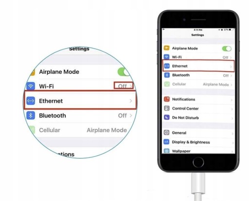Адаптер BimmerCode xDelete для iPhone Lightning RJ45