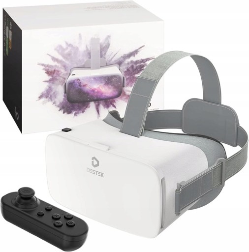 DESTEK Okulary V5 gogle VR do iPhone Samsung białe