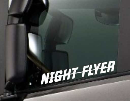 Naklejka NIGHT FLYER na tira ciężarówkę busa szybę *KOLORY *55cm *Bez Tła