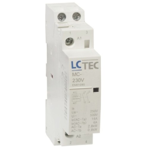 STYCZNIK MODUŁOWY 1-MOD 230V 2P 20A CEWKA NA SZYNĘ 230V