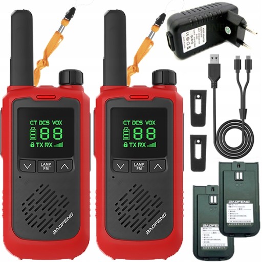 WALKIE TALKIE KRÓTKOFALÓWKA ŁOKI TOKI BAOFENG 4szt