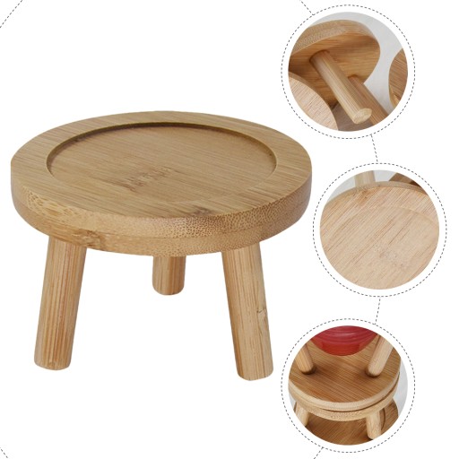 PODSTAWA DO DONICKI MINI DONICZKI PODSTAWKA Z DREWNA ROŚLINNEGO 2 SZT