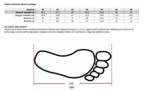 BUTY SZTYBLETY MĘSKIE SKÓRA CZARNE 45 30 cm PAN
