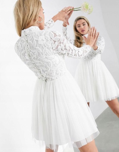 СВАДЕБНОЕ ПЛАТЬЕ С ПАЙЕТКАМИ Asos Edition NF4 fhj S