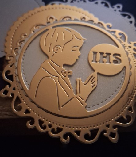 карточка Причастие Причастия IHS золотое зеркало