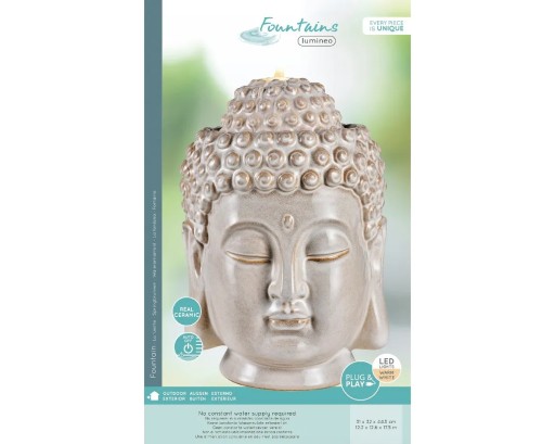 Fontanna Głowa Budda 45cm z podświetleniem ledowym
