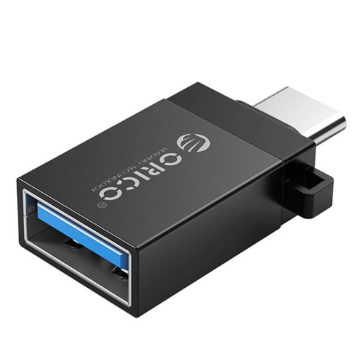 Orico черный USB-C на USB-A 3.1 алюминиевый адаптер 5 Гбит/с + подвеска