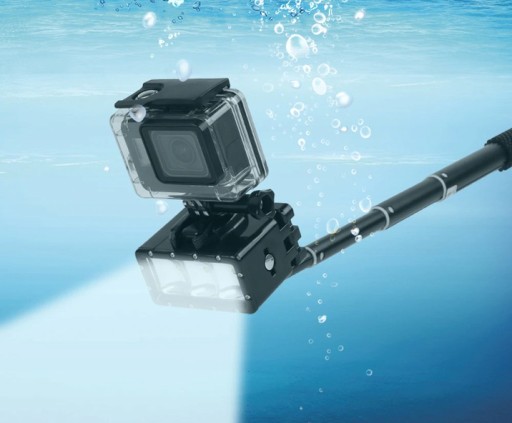 LAMPA LED GOPRO WODOSZCZELNA HERO 5 6 3 4 PODWODNA