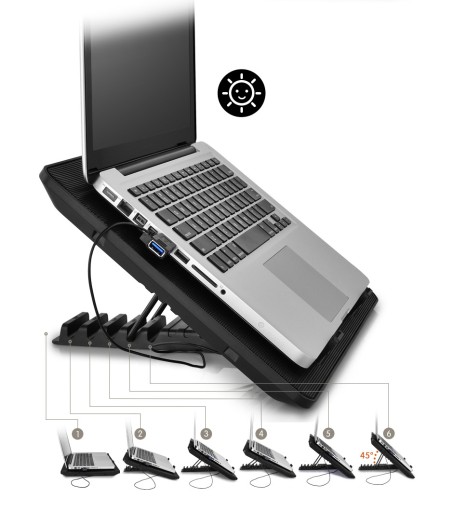 Охлаждающая подставка DEEPCOOL U-PAL для ноутбука 19 дюймов.