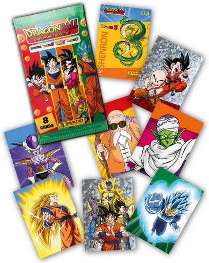 Альбомные открытки Panini в пакетиках Dragon Ball Universal Collection из коллекции Panini