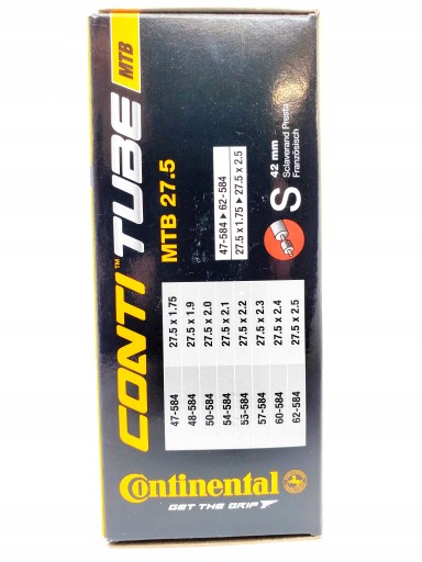 Камера для велосипеда CONTINENTAL MTB 27,5 x 1,75-2,5 FV 42 мм PRESTA BOX