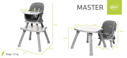 Стул кормления 6IN1 поднос 4Baby Seat