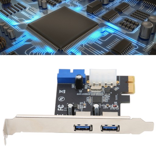Карта расширения PCIE-USB3.0, 2 порта, быстрая стабильная передача, 20-контактный разъем