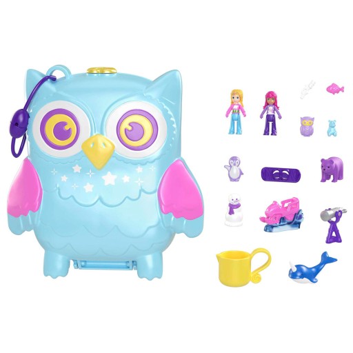 LALKA POLLY POCKET SOWA PIŻAMA PARTY SÓWKI zestaw do zabawy