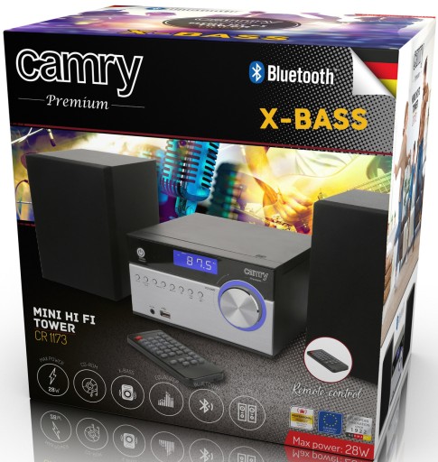 CAMRY CR 1173 CD BT FM вышка Серебристый