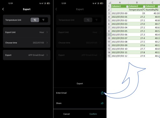 Датчик температуры и влажности Zigbee Tuya с Excel