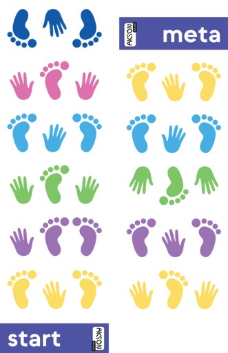 Коврик MEGA Jumping Feet Animation 50x300 см