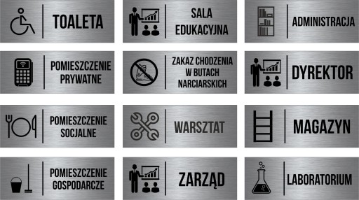 Алюминиевая пиктограмма PLATE в мужской раздевалке