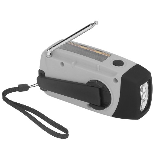 RADIO SŁONECZNE Z KORBĄ RĘCZNĄ LED USB Z BATERIĄ