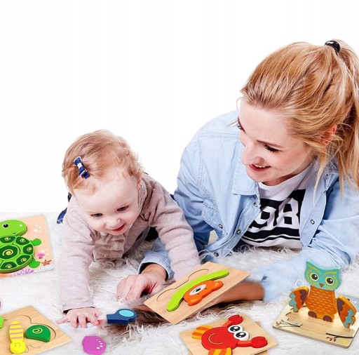 PUZZLE DREWNIANE EDUKACYJNE UKŁADANKA 3D KARETKA