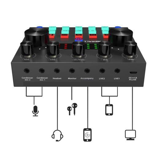 МУЗЫКАЛЬНАЯ КАРТА BLUETOOTH V8S МИКШЕР ДЛЯ ТЕЛЕФОНА СМАРТФОНА КОМПЬЮТЕРА