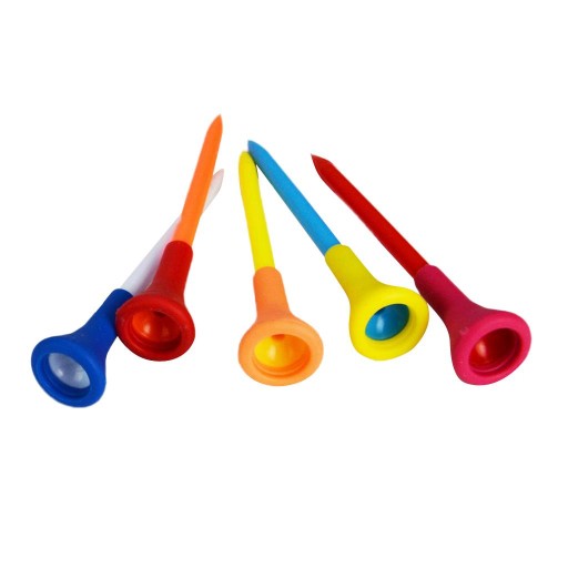 20pcs 83mm plastic golf tees rubber cushion