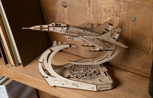 Призрак Киева истребитель механический 3D пазл UGears