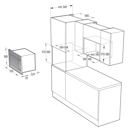 Zestaw GORENJE BO6725E02BG + BM201AG1BG + WHI649EB
